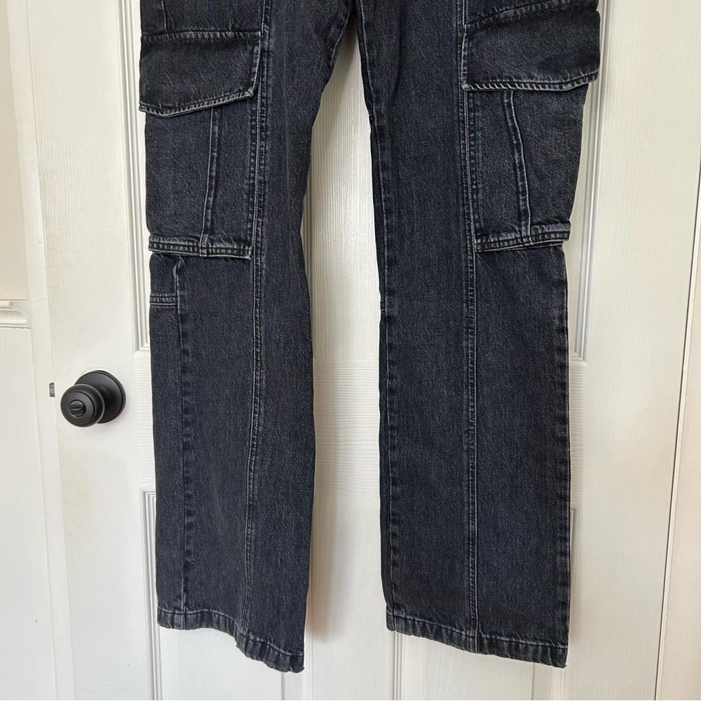 Frame High Rise Utility Straight Leg Jeans - Picture 10 of 15